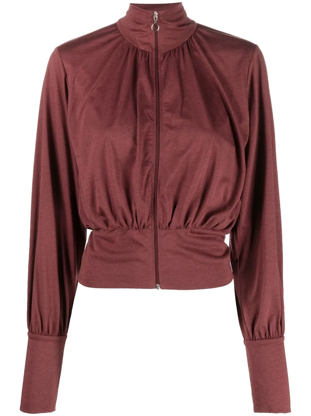 

Viktor & Rolf ruched zip-up jersey cardigan - Brown