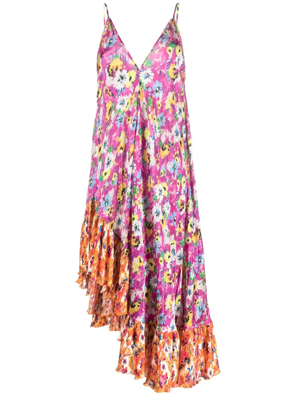 MSGM graphicprint Vneck Dress Farfetch