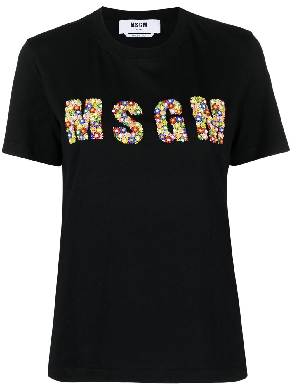 ＜Farfetch＞ 54%OFF！MSGM ビーズロゴ Tシャツ - ブラック