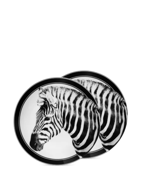 Dolce & Gabbana zebra-print dessert plates (set of two)