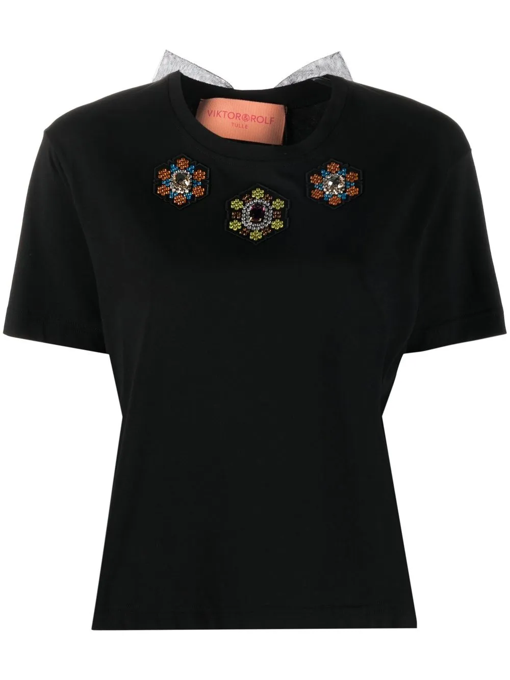 

Viktor & Rolf playera con apliques de strass - Negro