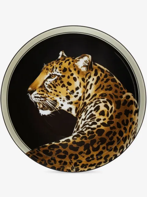 Dolce & Gabbana suppetallerkener med leopardtryk (sæt med 2)