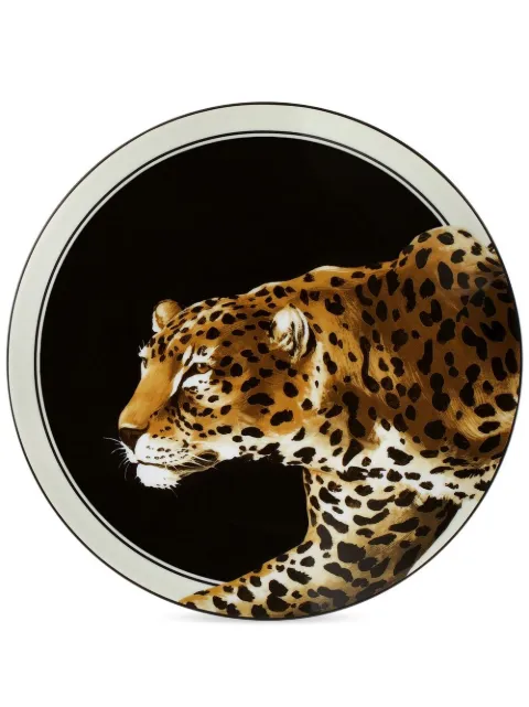 Dolce & Gabbana leopard-print porcelain dinner plates (set of 2)