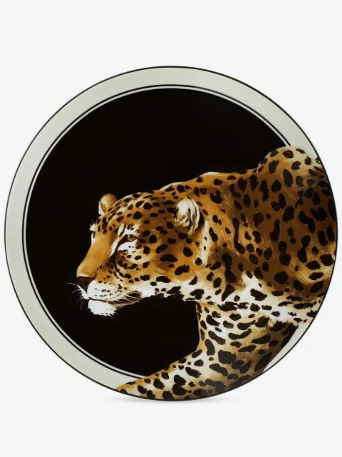 Dolce & Gabbana leopard-print porcelain dinner plates (set of 2)