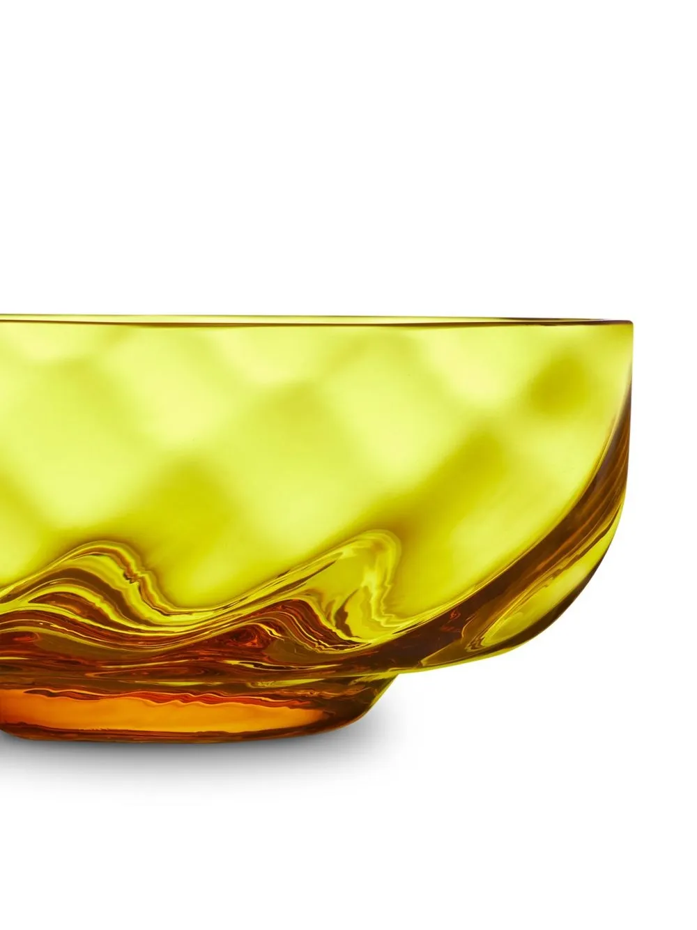 Shop Dolce & Gabbana Murano Glass Ice-cream Bowls (set Of 2) In Yellow