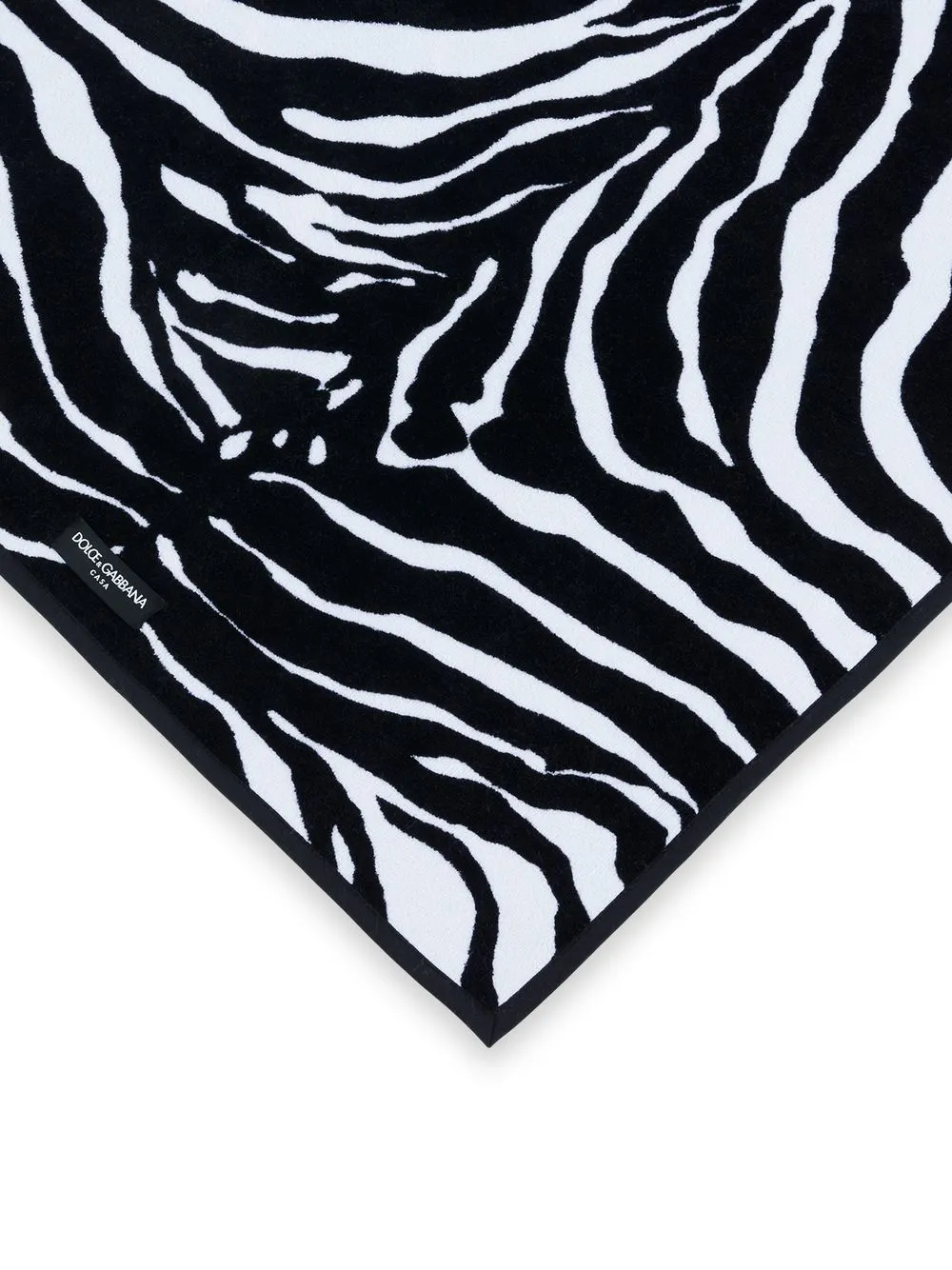  Dolce & Gabbana Handtuch Mit Print   Schwarz 