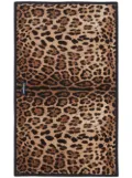 Dolce & Gabbana leopard-print cotton bath mat - Black