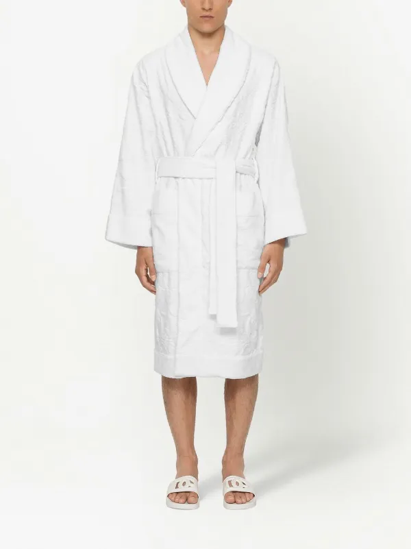 White on sale dressing gown