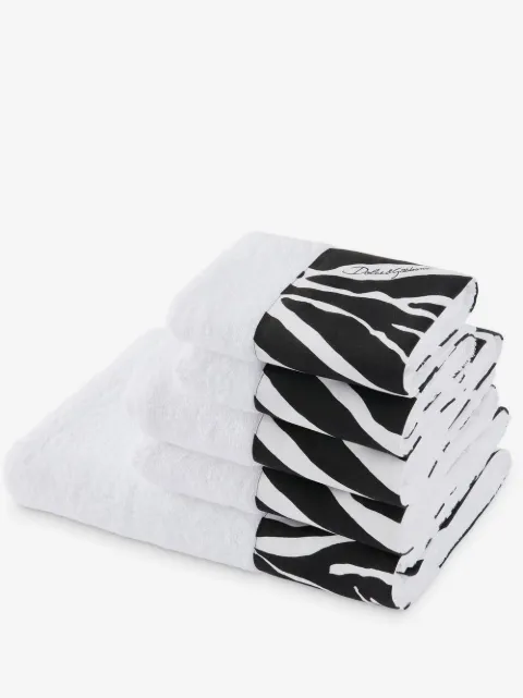 Dolce & Gabbana set of five terry cotton towels