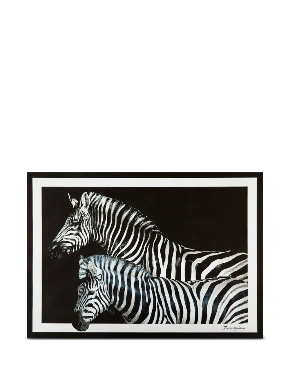 Dolce & Gabbana zebra-print set of thirty-six placemats | Black | Image 1