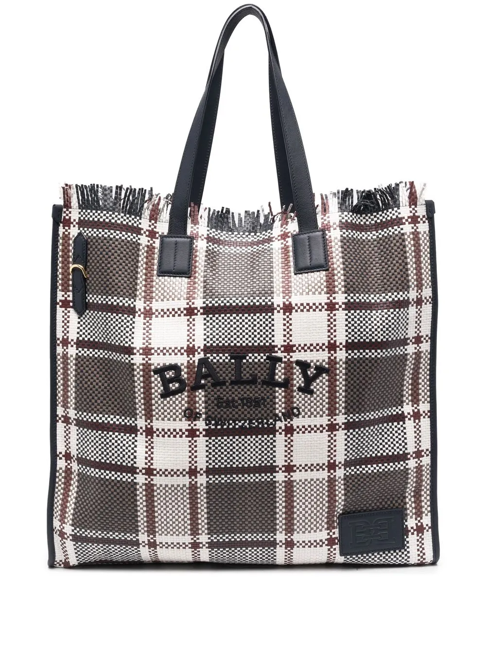 

Bally quilted logo shopper tote - White