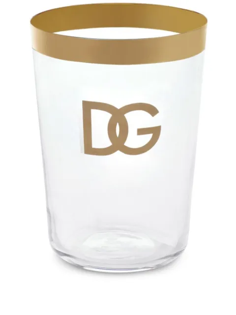 Dolce & Gabbana logo-print water glasses (set of 2)