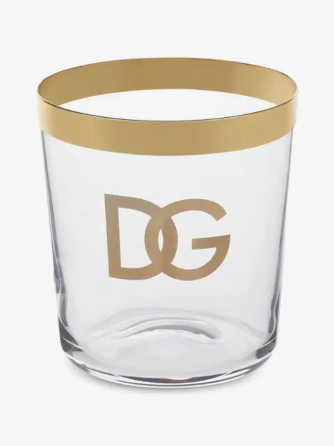 Dolce & Gabbana juego de 2 vasos con logo estampado