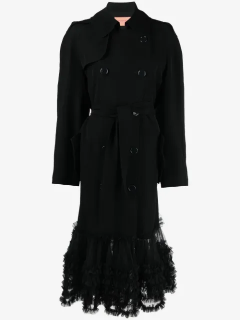 Viktor & Rolf Fancy ruffle-hem trench coat 