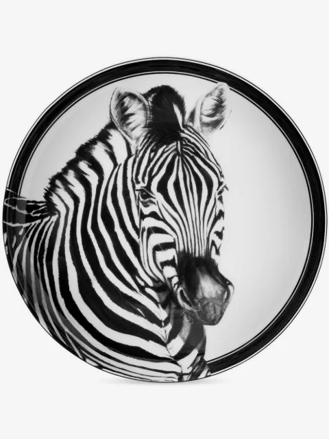 Dolce & Gabbana zebra-print porcelain soup plates (set of 2)