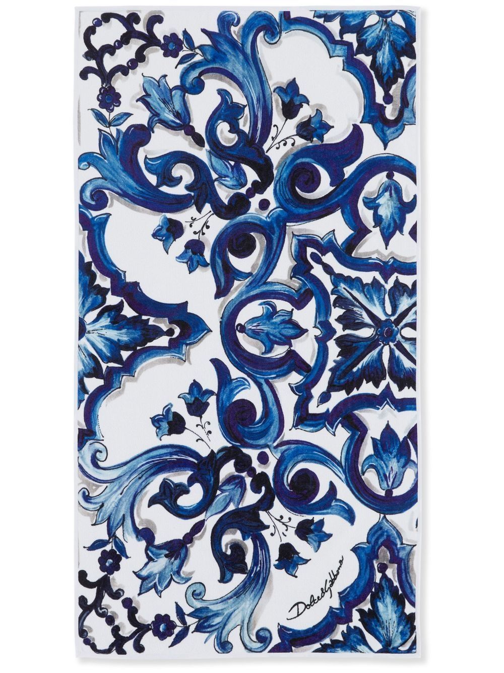 Shop Dolce & Gabbana Terry Cloth Hand Towel In Weiss