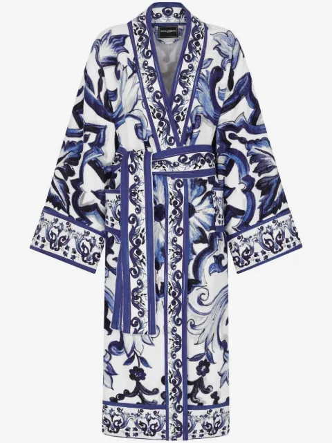 Dolce & Gabbana bata de tejido de rizo en algodón