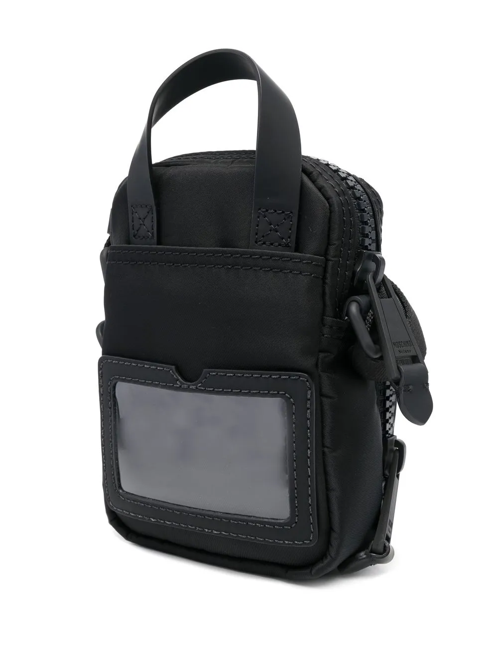  Moschino Schultertasche Mit Logo Print   Schwarz 