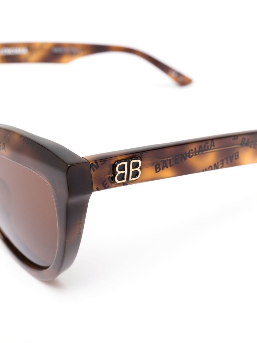 Shop Balenciaga Bb Cat-eye Frame Sunglasses In Brown