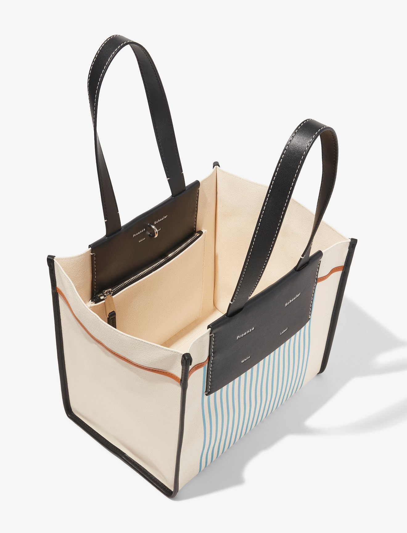 Large Morris Stripe Canvas Tote Bag #3