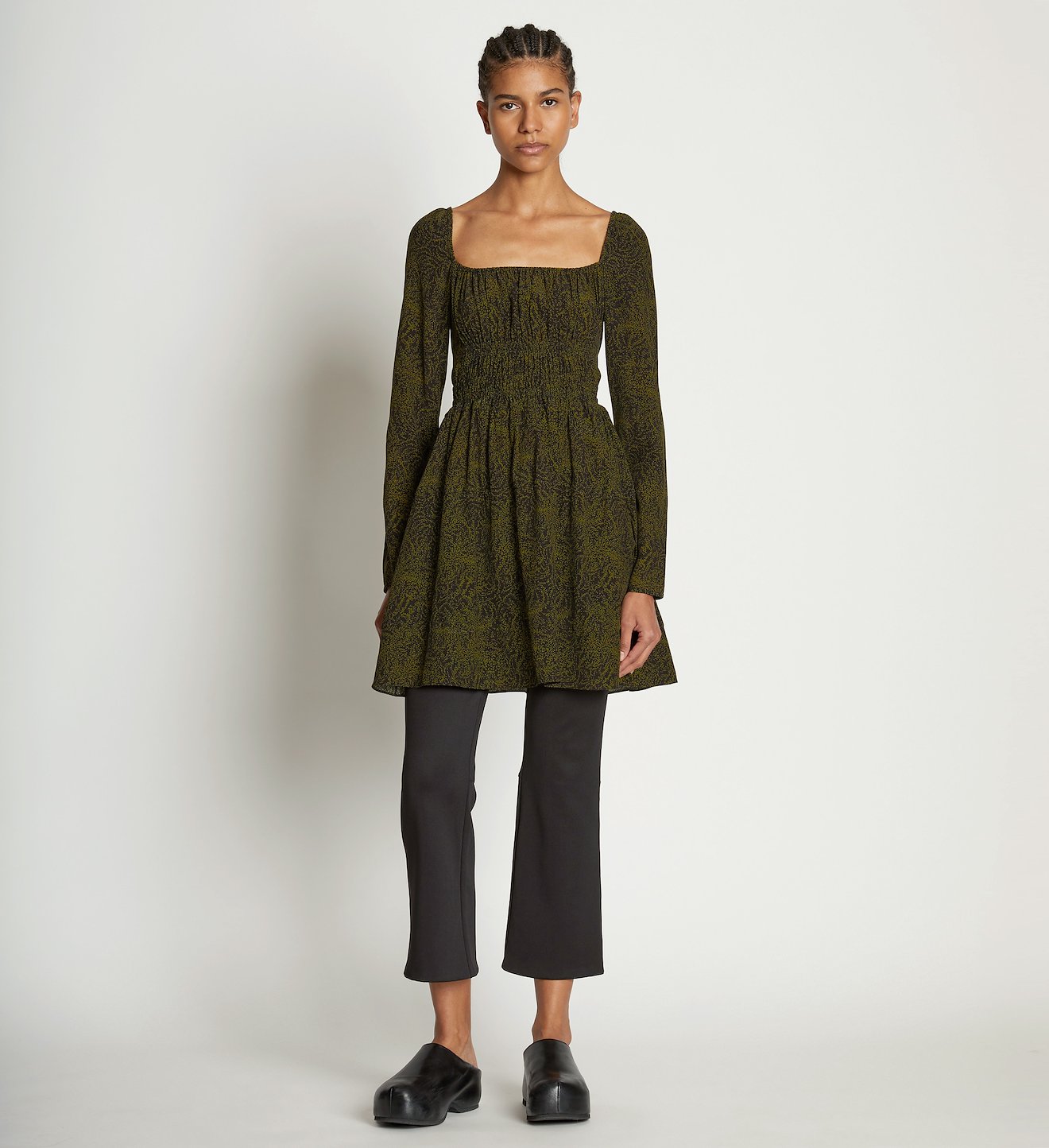 Vine Square Neck Mini Dress