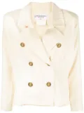 Saint Laurent Pre-Owned 1980s double-breasted cropped jacket - Neutrals
