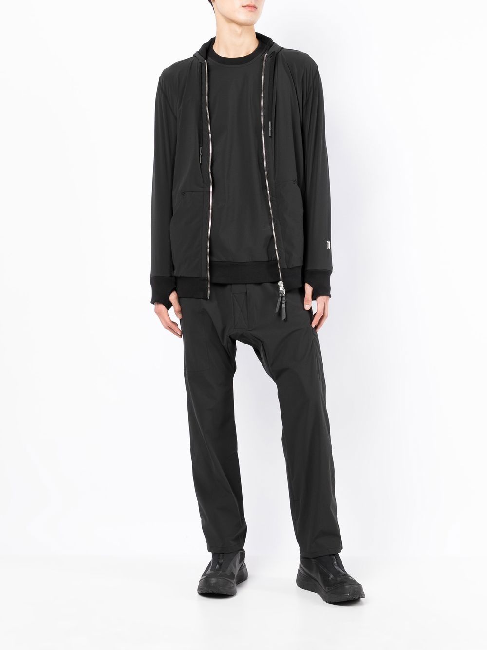 11 By Boris Bidjan Saberi Hoodie met rits - Zwart