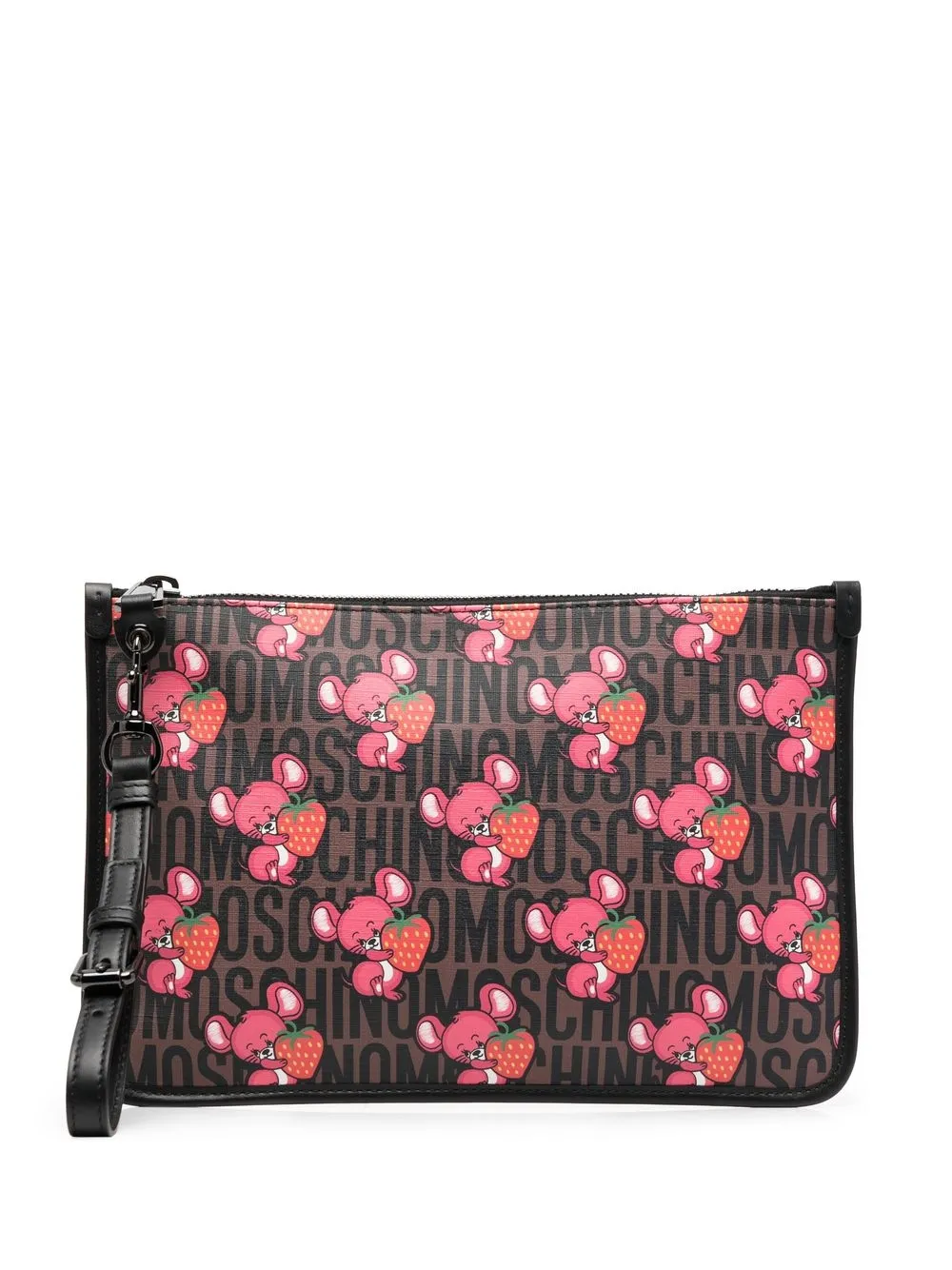 

Moschino bolsa de mano con ratones estampados - Marrón