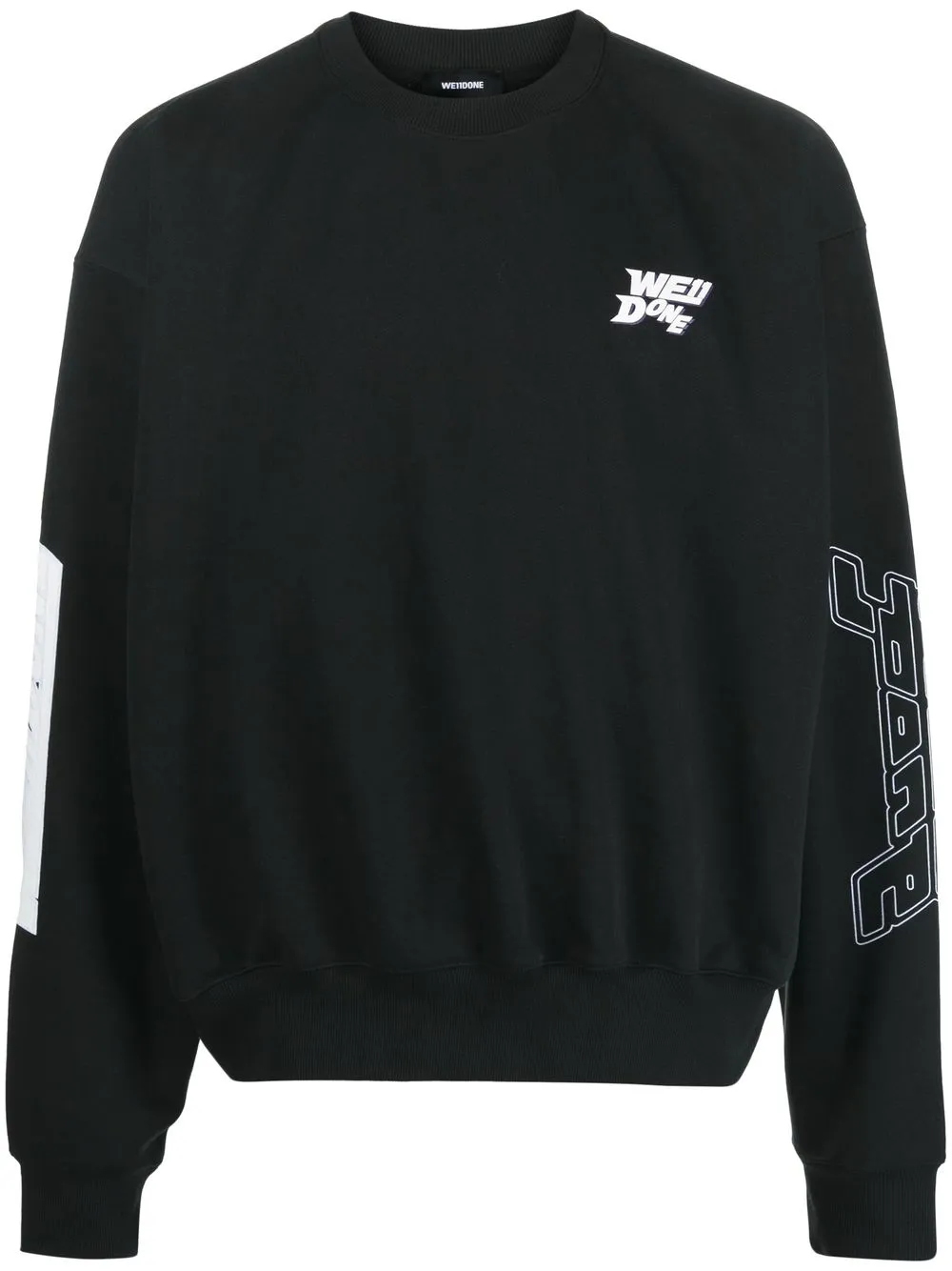 

We11done sudadera con logo estampado - Negro