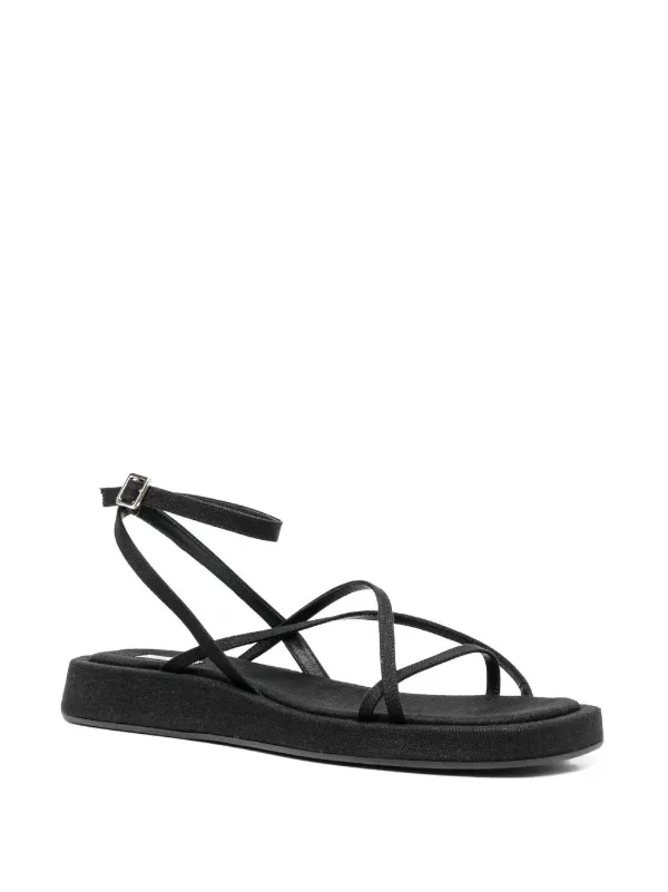 GIABORGHINI Rosie クロスストラップ サンダル | ブラック | FARFETCH JP