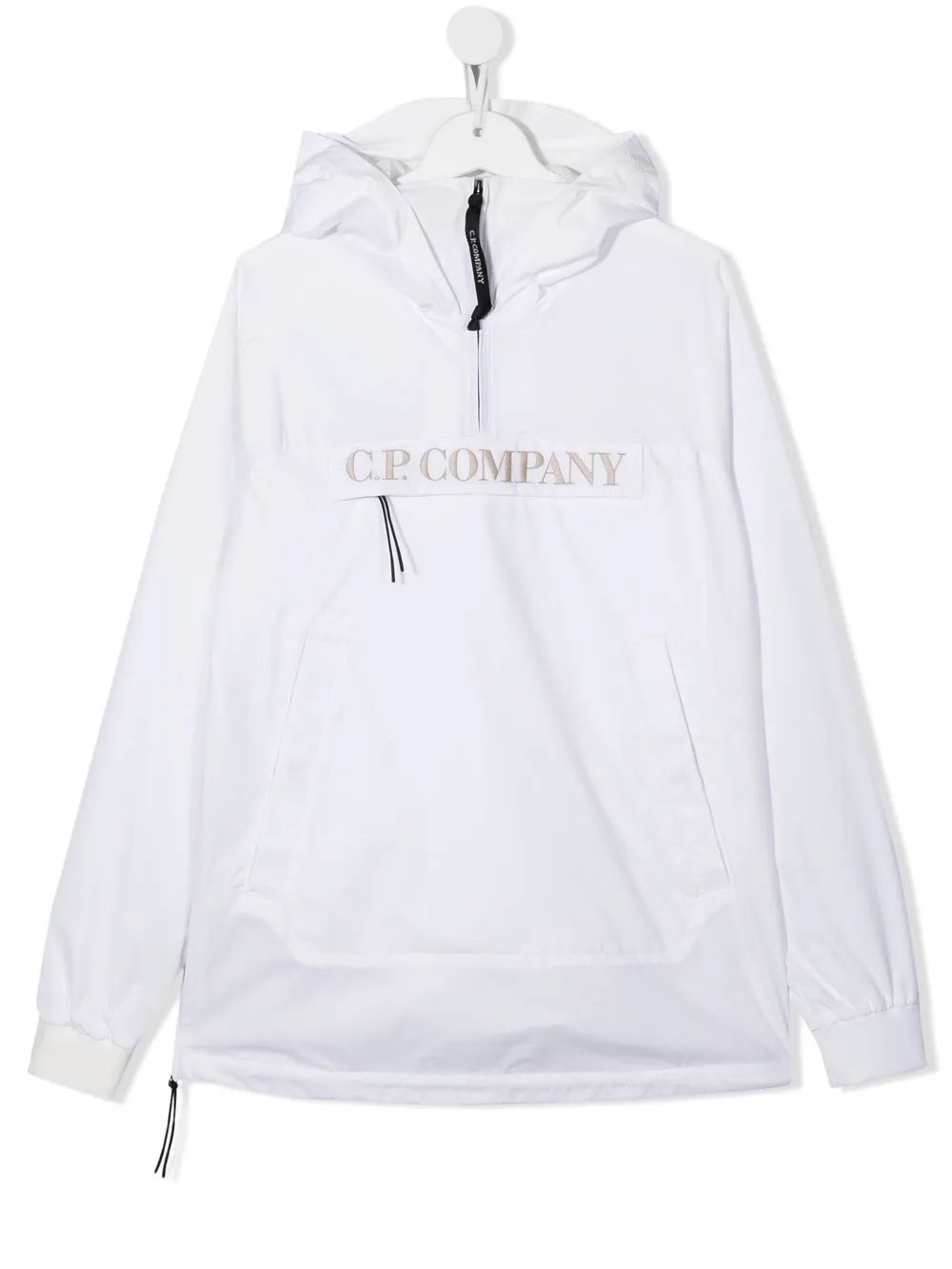 

C.P. Company Kids TEEN embroidered-logo hooded jacket - White