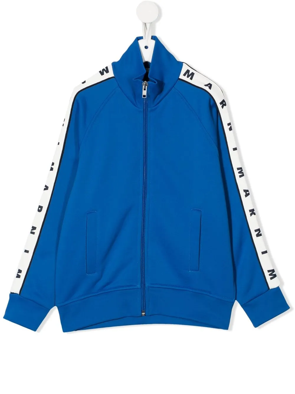 

Marni Kids chamarra bomber con cierre y logo - Azul