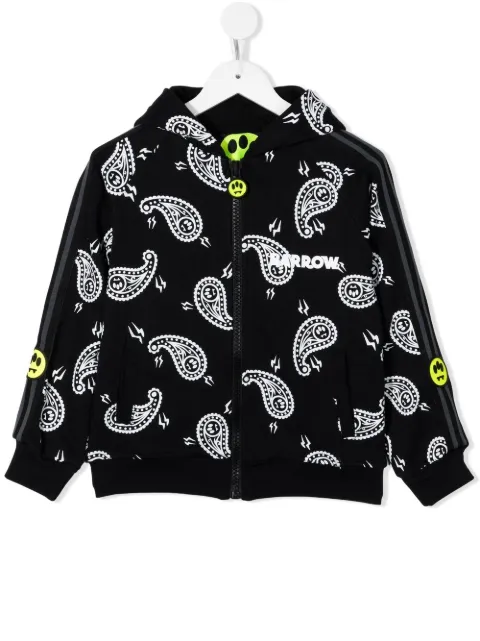 Barrow kids graphic-print zip-up hoodie