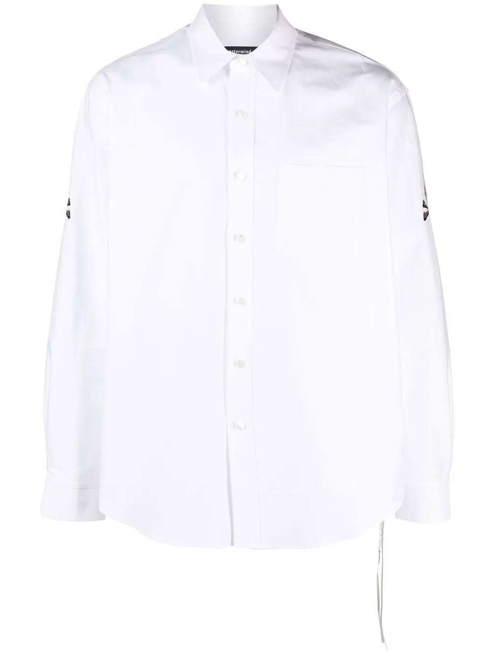 

Mastermind Japan logo-print cotton shirt - White