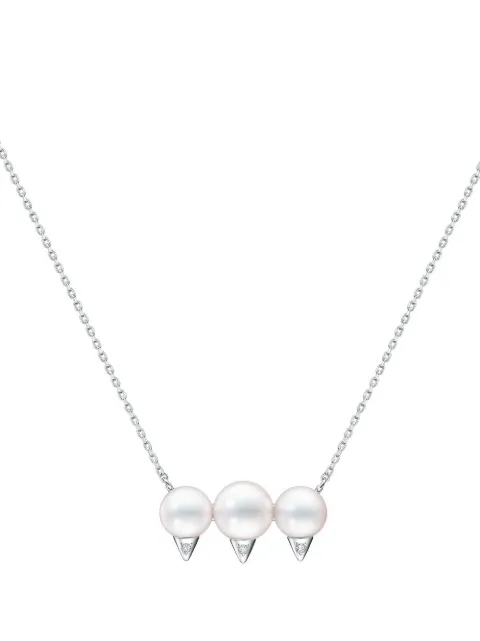 TASAKI 18kt white gold Collection Line Danger neo diamond pavé necklace 