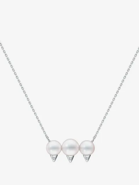 TASAKI 18kt white gold Collection Line Danger neo diamond pavé necklace