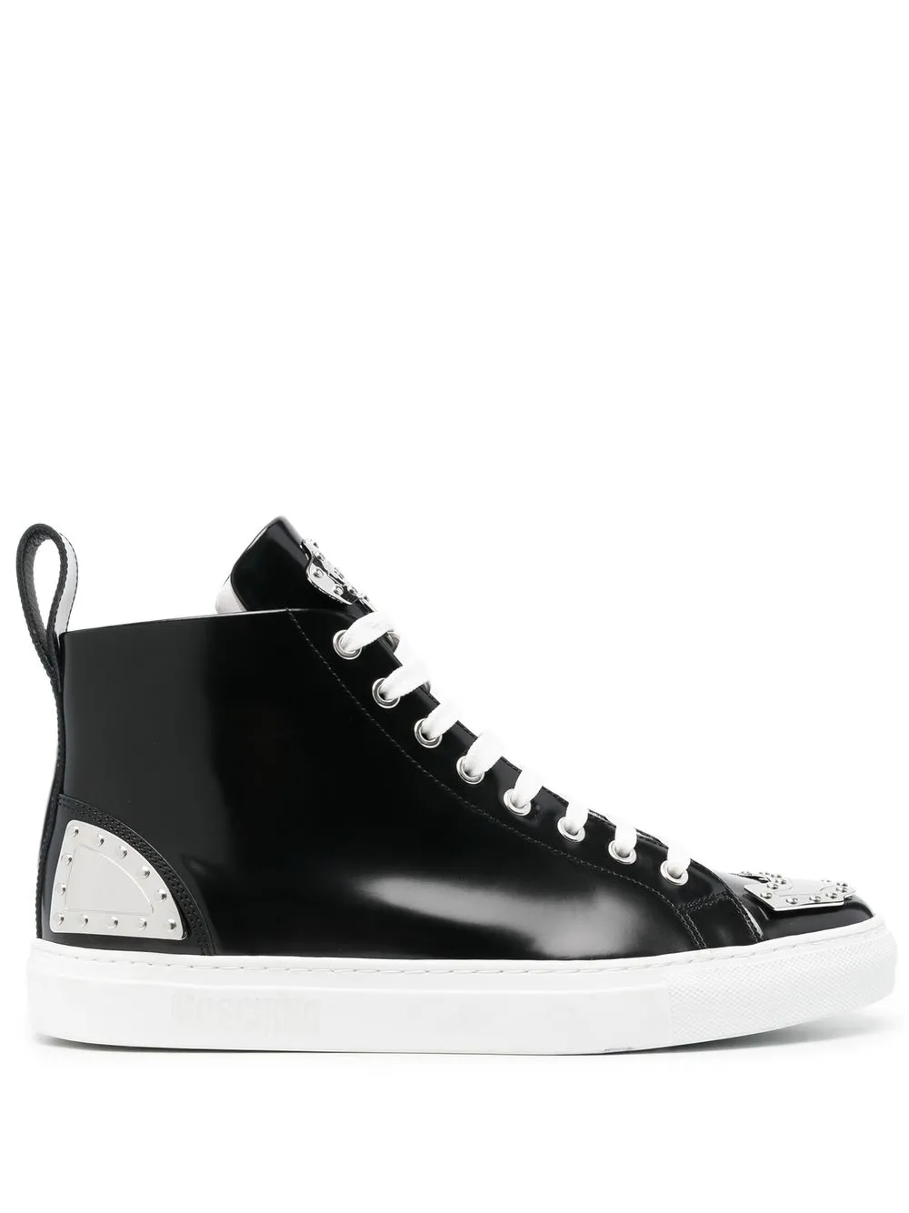 

Moschino tenis altos brillantes - Negro