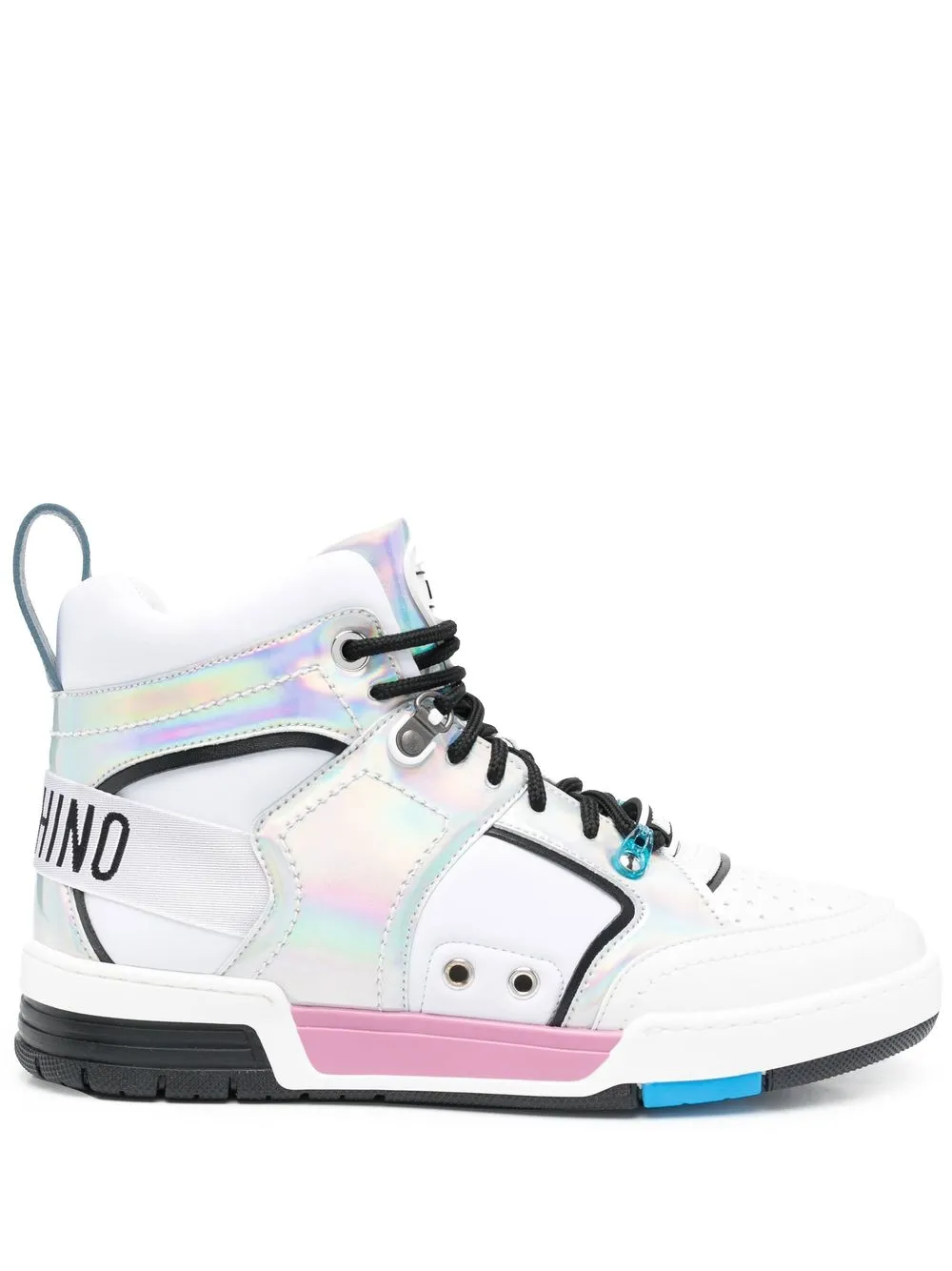 

Moschino tenis bajos con logo estampado - Blanco