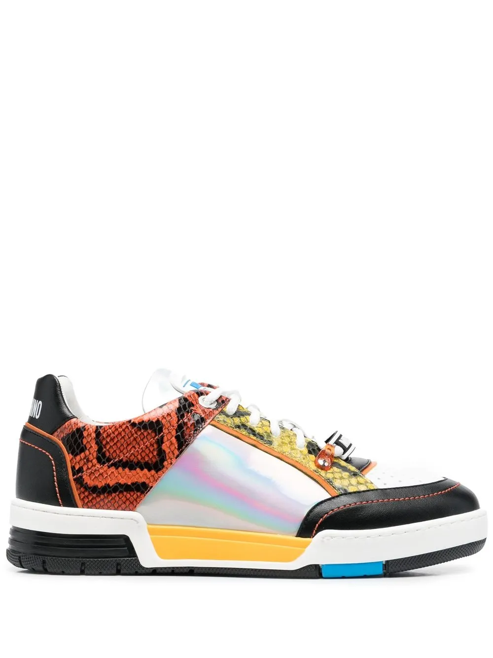 

Moschino tenis con logo y diseño color block - Verde