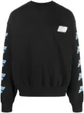 We11done logo-print cotton sweatshirt - Black