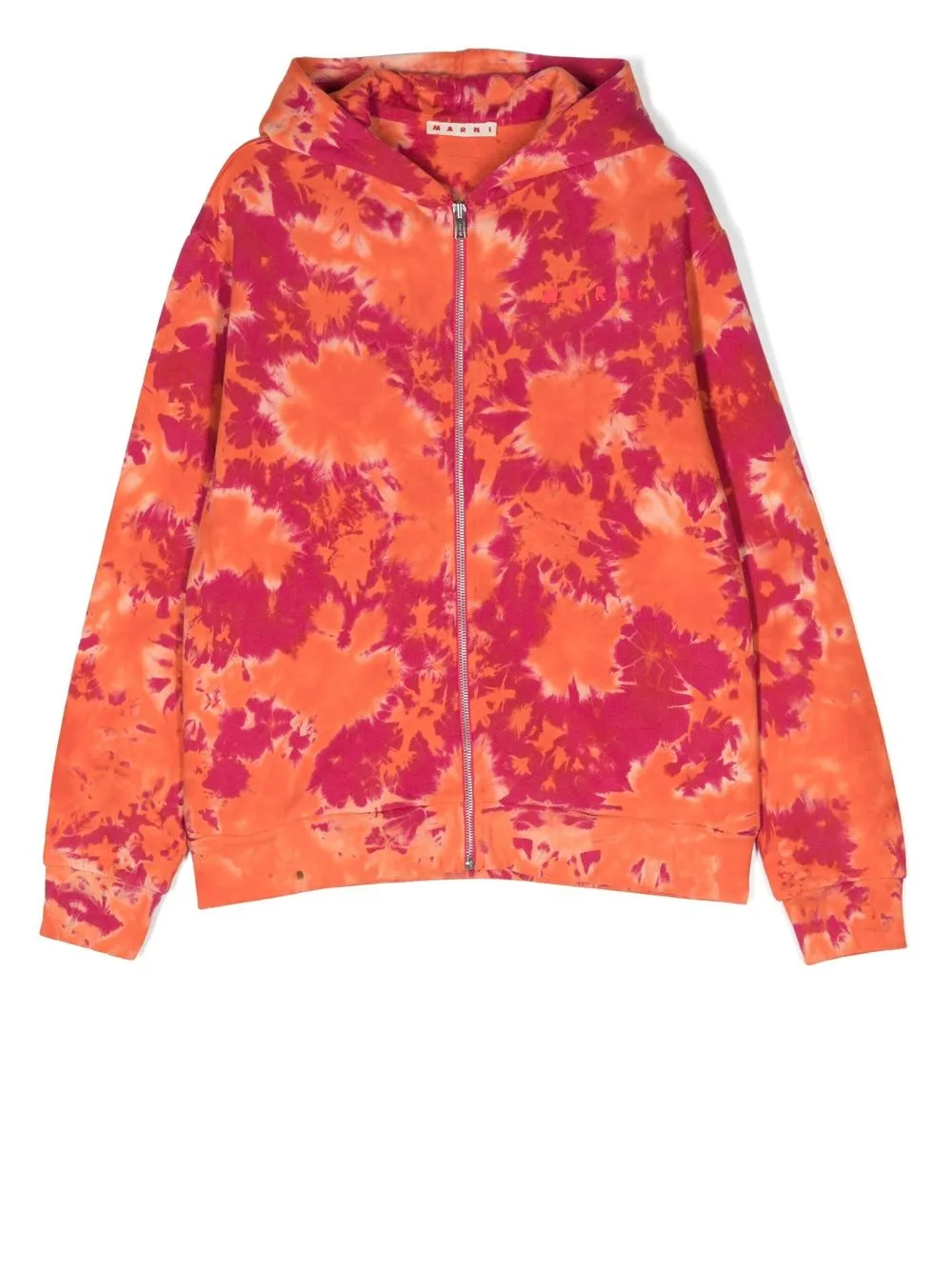 

Marni Kids hoodie con estampado tie-dye - Naranja