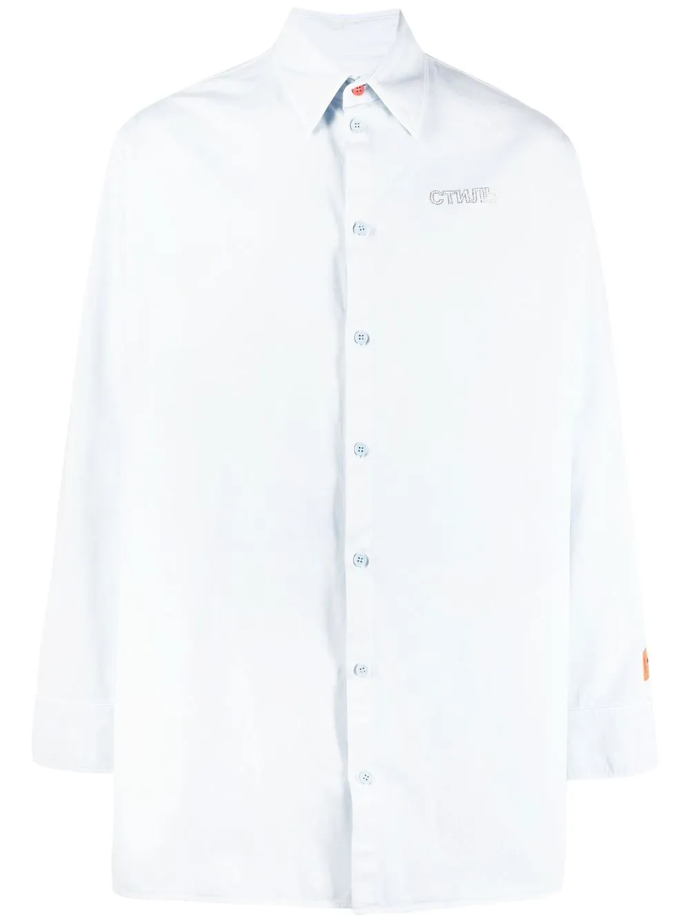 

Heron Preston playera con logo y detalles - Azul