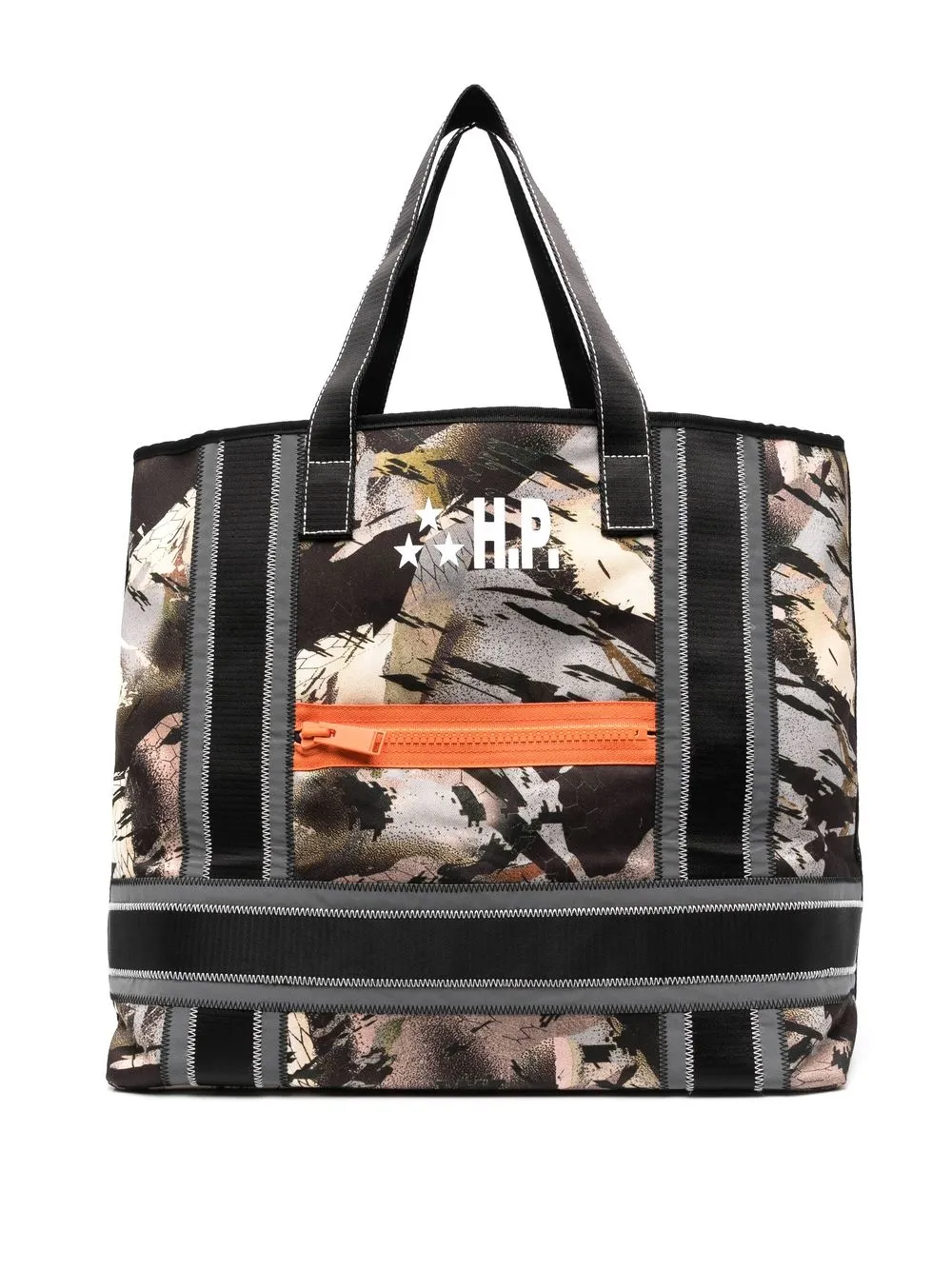 logo-print tote bag