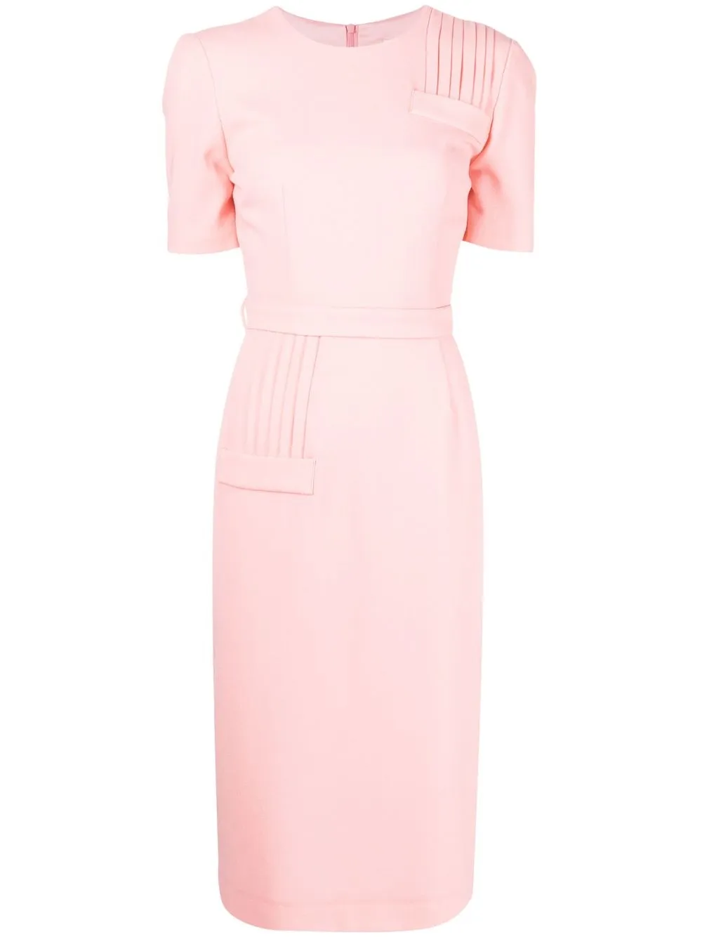 

JANE Orla belted midi dress - Pink