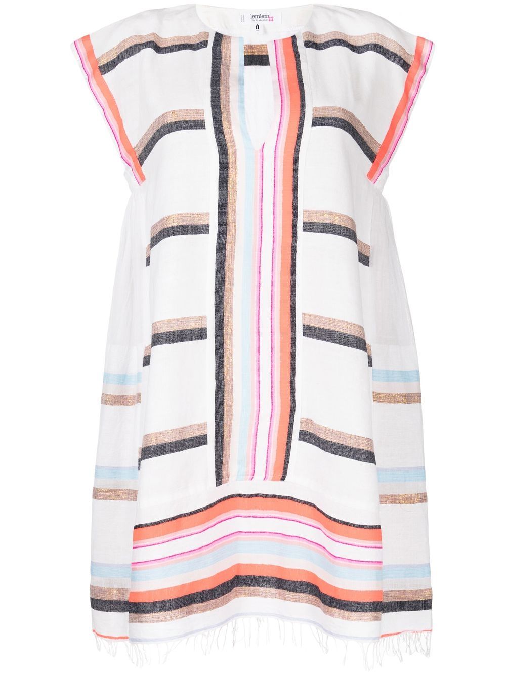 stripe-print caftan dress