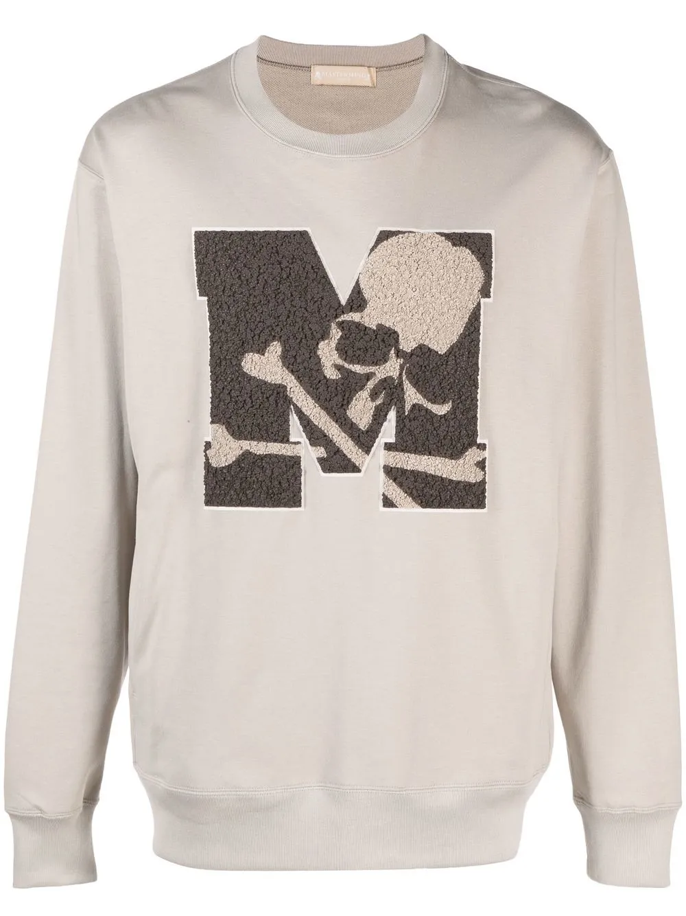 

Mastermind Japan logo-patch cotton sweatshirt - Neutrals