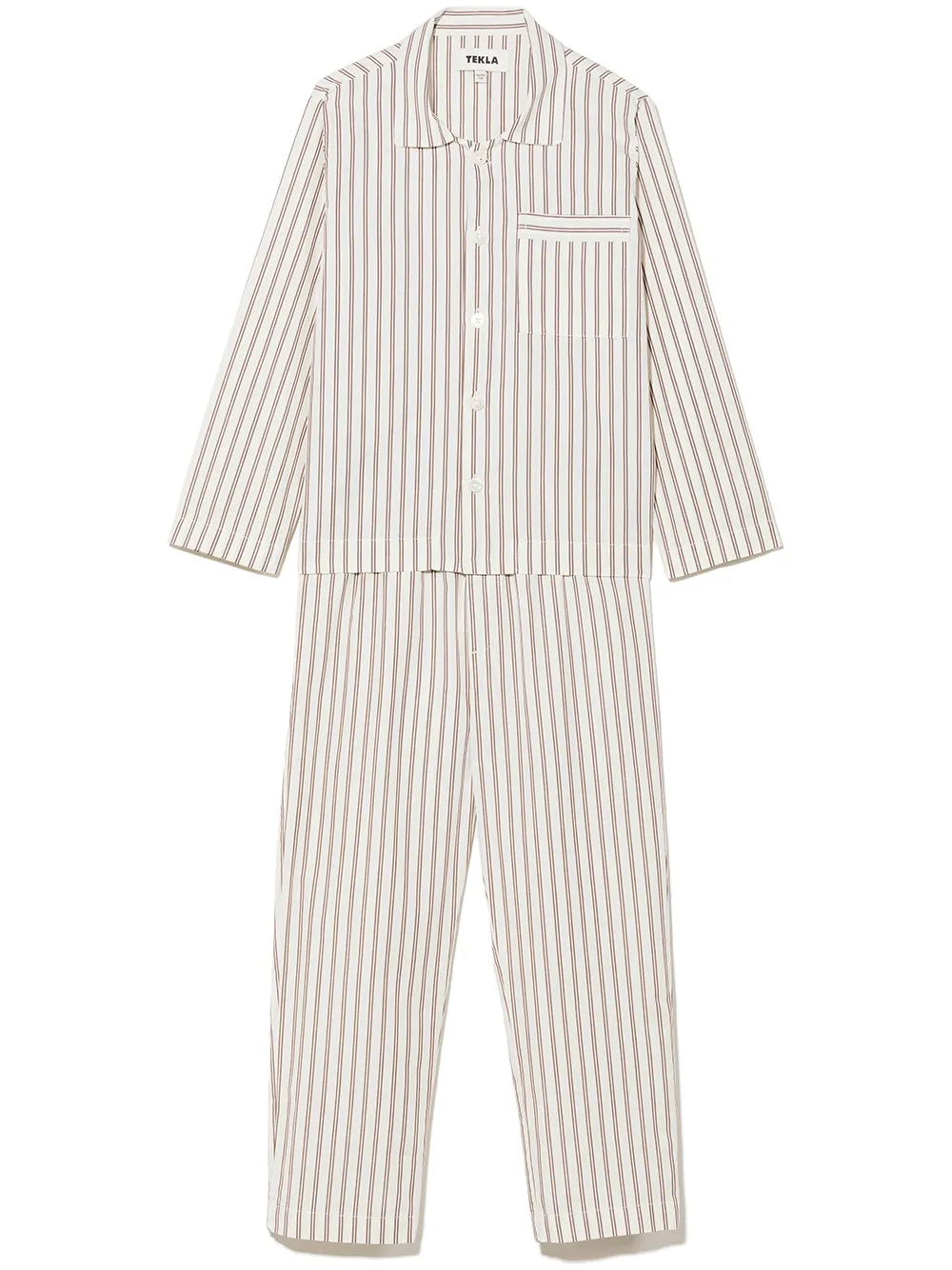 Tekla Striped Organic Cotton Pyjama Set