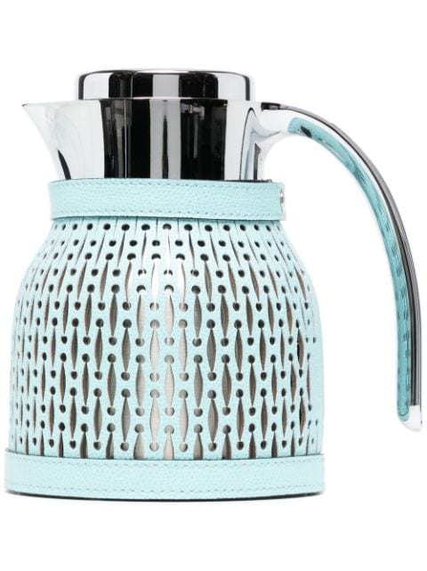 Pinetti perforated leather thermal carafe