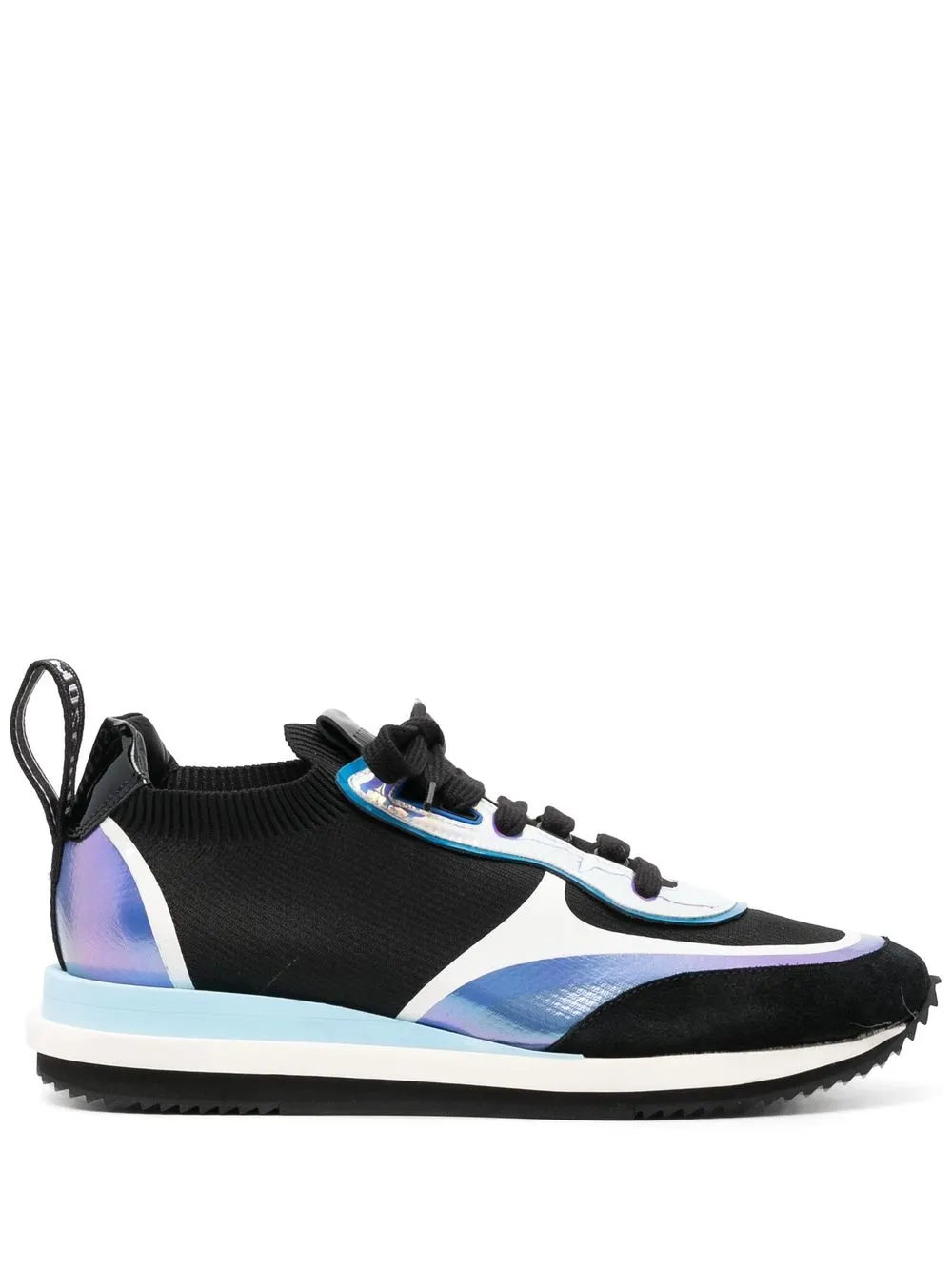 

Moschino tenis bajos con paneles - Negro