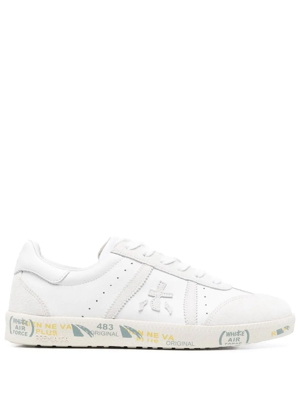 

Premiata Bonnie leather panelled sneakers - White